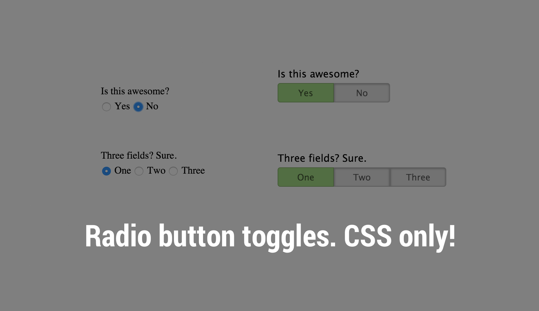 Toggle Buttons